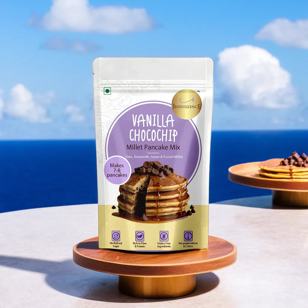Vanilla Chocochip Millet Pancake Mix |Gluten Free| No refined Sugar| No Preservatives| High Fibre| High protein