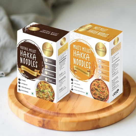 Foxtail Millet Hakka Noodles +Multimillet hakka noodles Pack of 2(400 Gms)