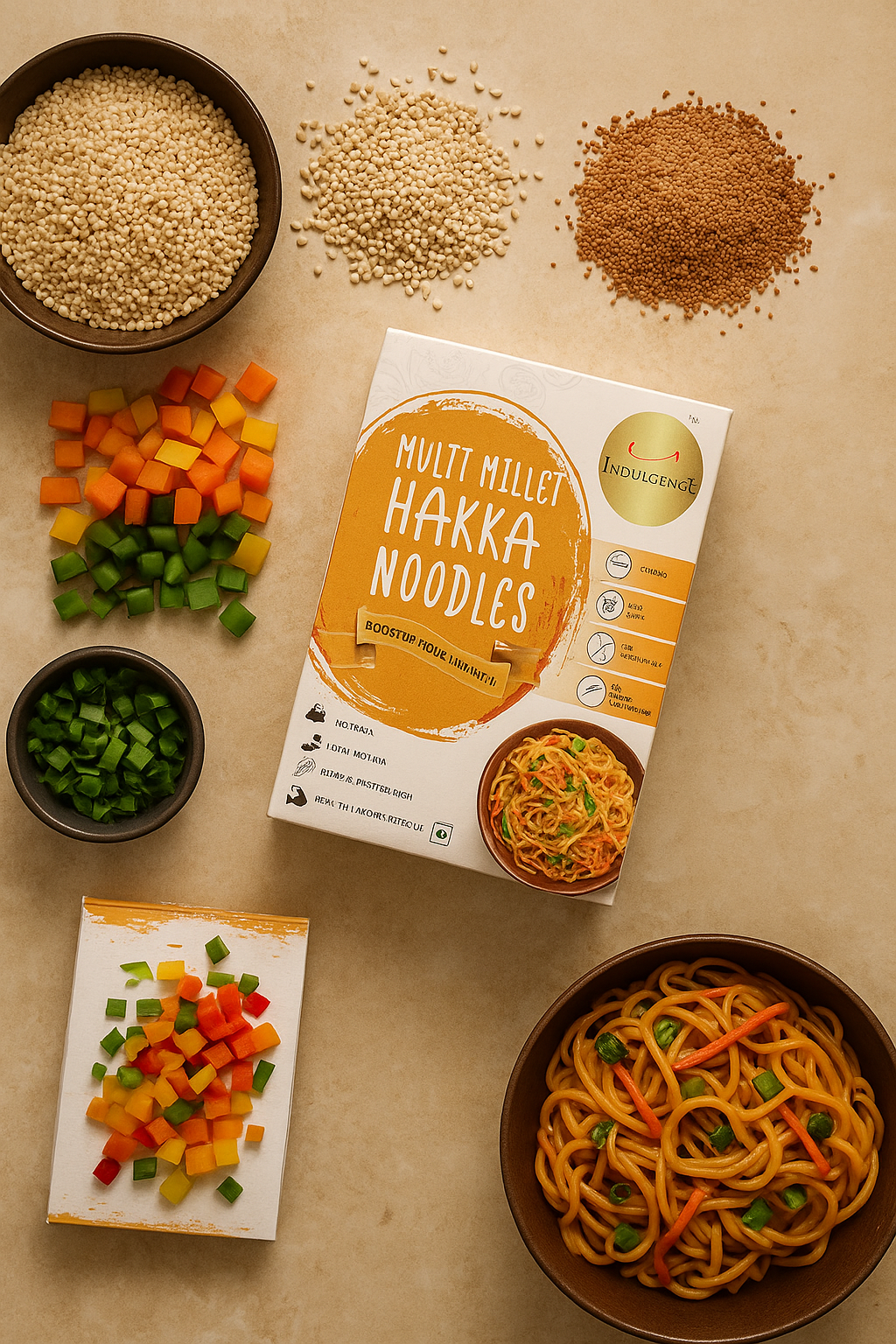 Zero Maida  Mini Meal- Multi Millet Hakka Noodles + Jowar & Rice Penne Pasta  + Double Chocochip Pancake Mix