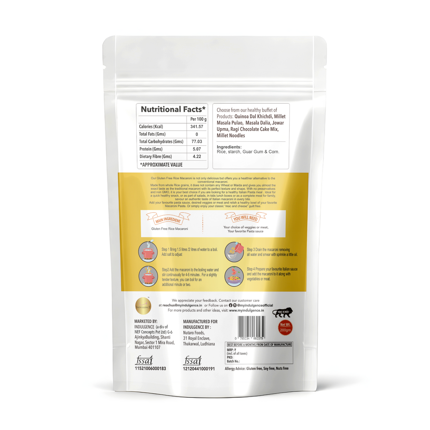 Wok to Pasta Celebration Pack- Millet Hakka Noodles & Pasta - High Fibre, High Protein,Zero Maida , Zero MSG, No Preservatives