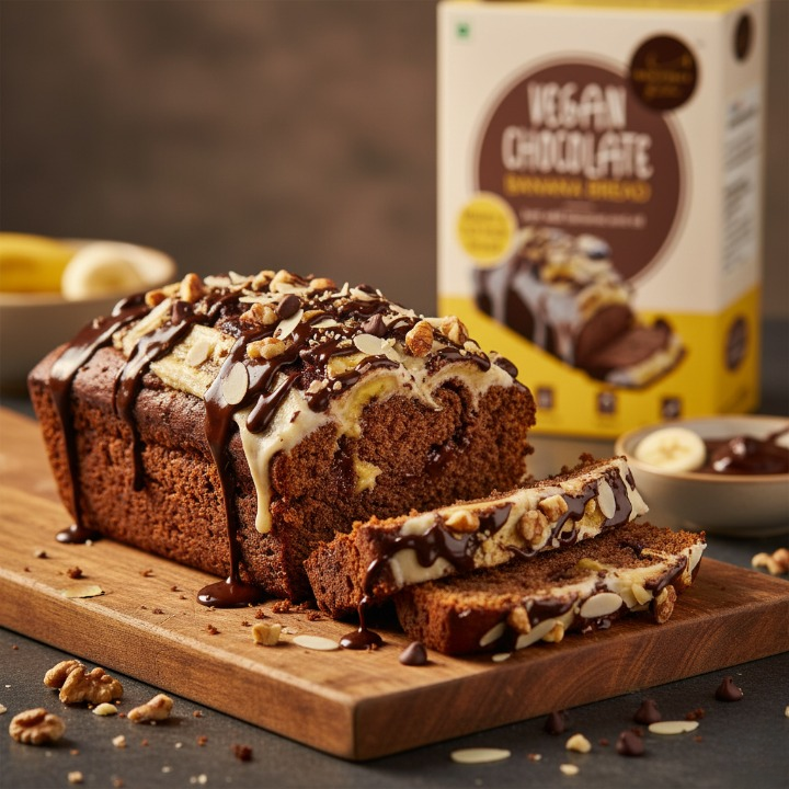 Vegan Chocolate Banana Bread Mix- No Refined Sugar, No Preservatives, Vegan