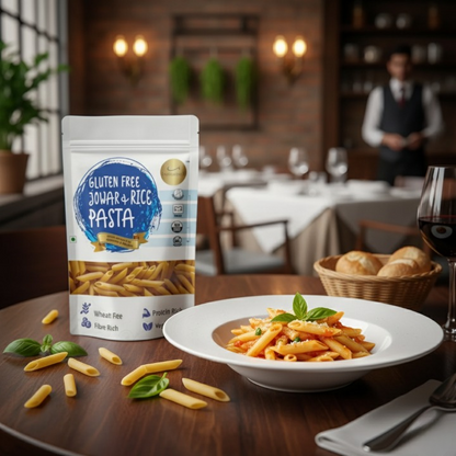Gluten Free Jowar and Rice Penne Pasta