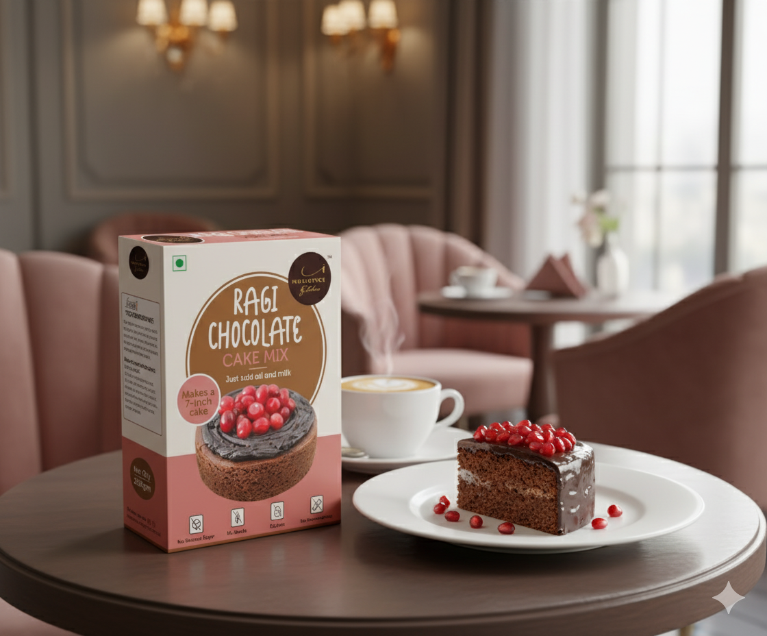 Ragi Chocolate Cake + Gluten Free Chocolate Millet Cake Mix