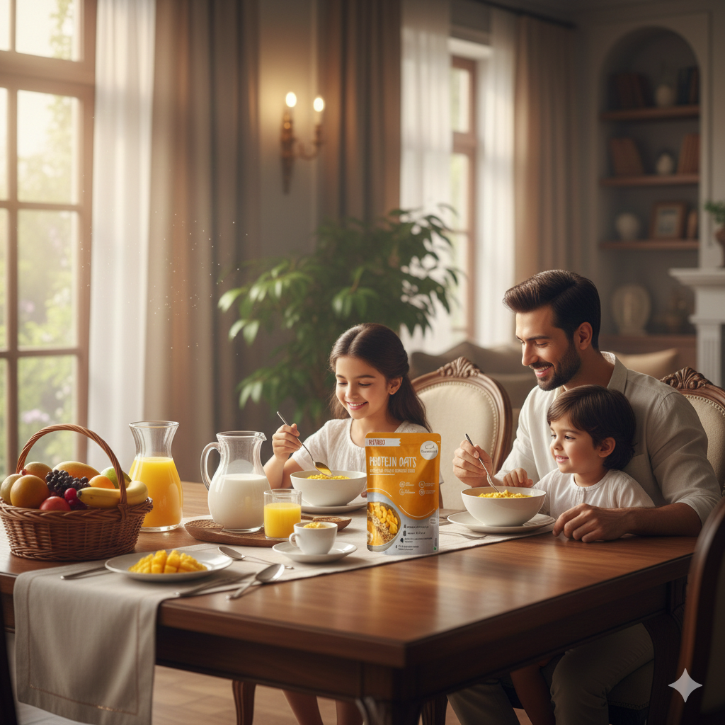 High Protein Oats Mango & Chocolate  trial pack of 6( 300 gms) 24 gms Protein