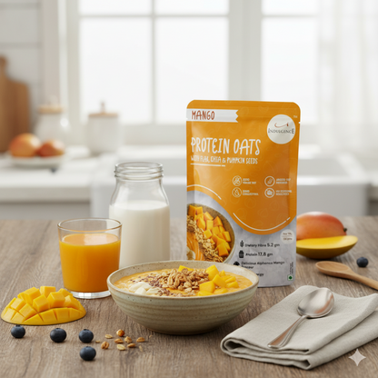High Protein Oats Mango & Chocolate  trial pack of 6( 300 gms) 24 gms Protein