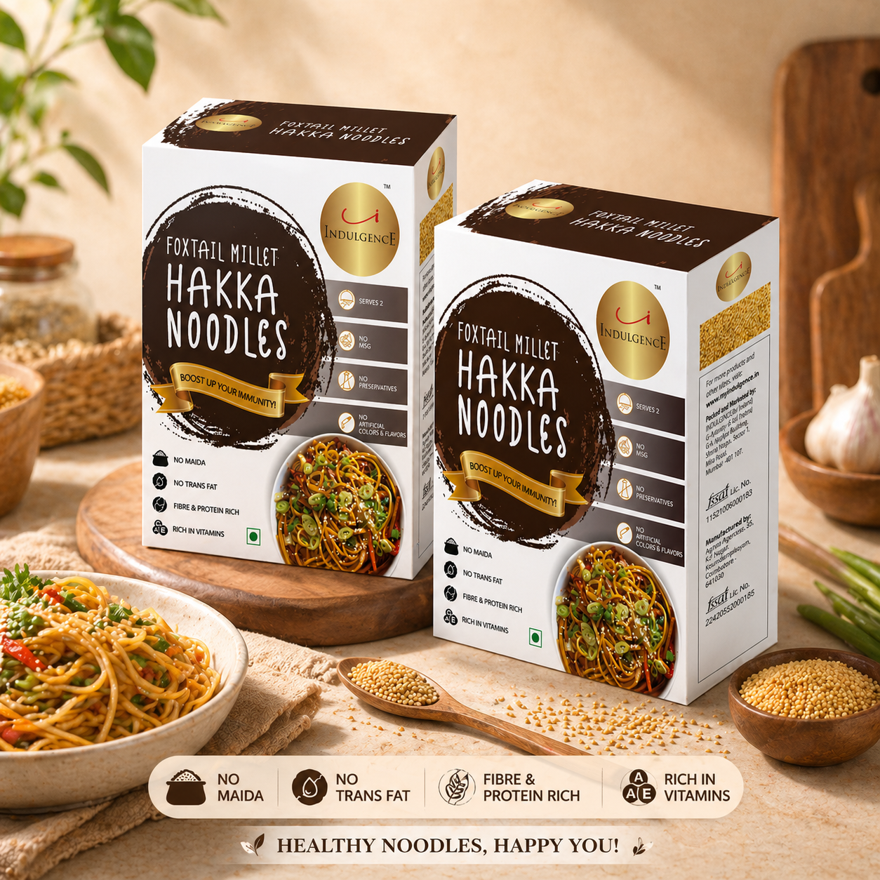 No Maida Foxtail Millet Hakka Noodles