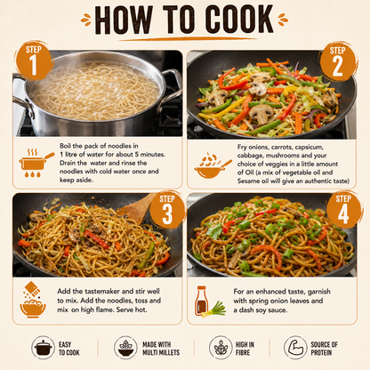 No Maida Multi Millet Hakka Noodles