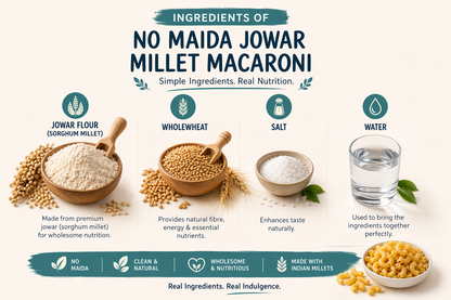 Zero Maida Jowar Millet Macaroni |No Preservatives | No MSG |High Fibre