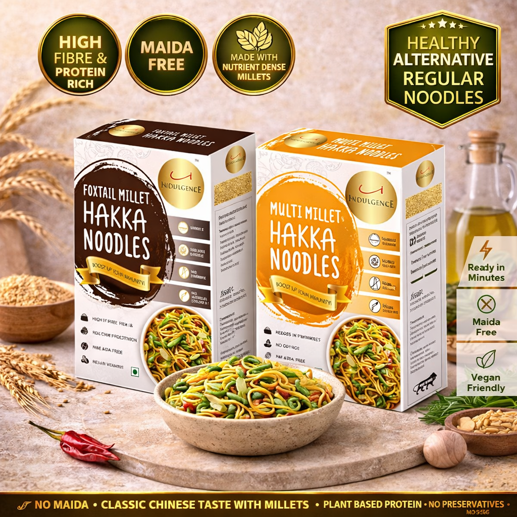 No Maida Millet Hakka Noodles Combo-High Fibre| No MSG| No Preservatives|