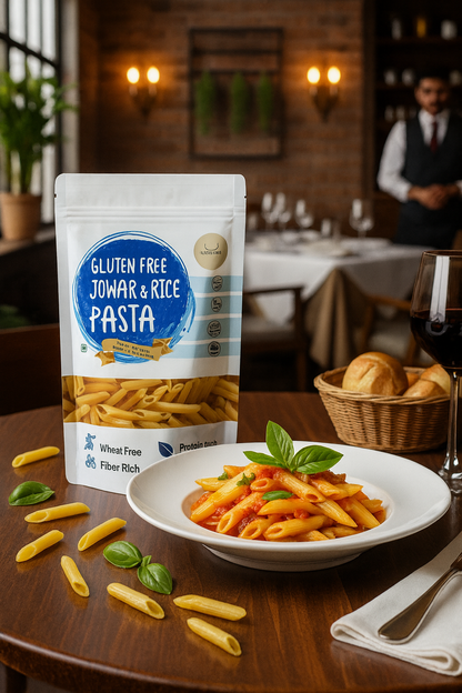 Gluten Free Pasta Treat 600 gms( Jowar & Rice Penne+ Rice Macaroni + Multimillet Fusilli)