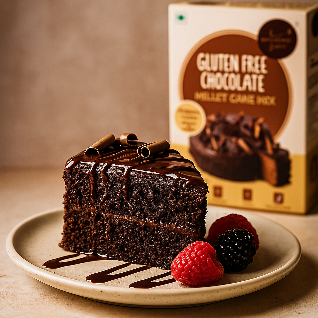 Ragi Chocolate Cake + Gluten Free Chocolate Millet Cake Mix