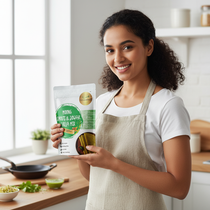 Moong Sprouts and Jowar Chila