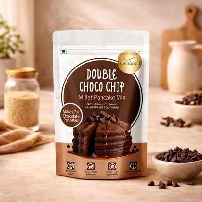 Double Choco Chip Millet Pancake Mix| Gluten free| No Preservatives | High Fibre | No Refined Sugar