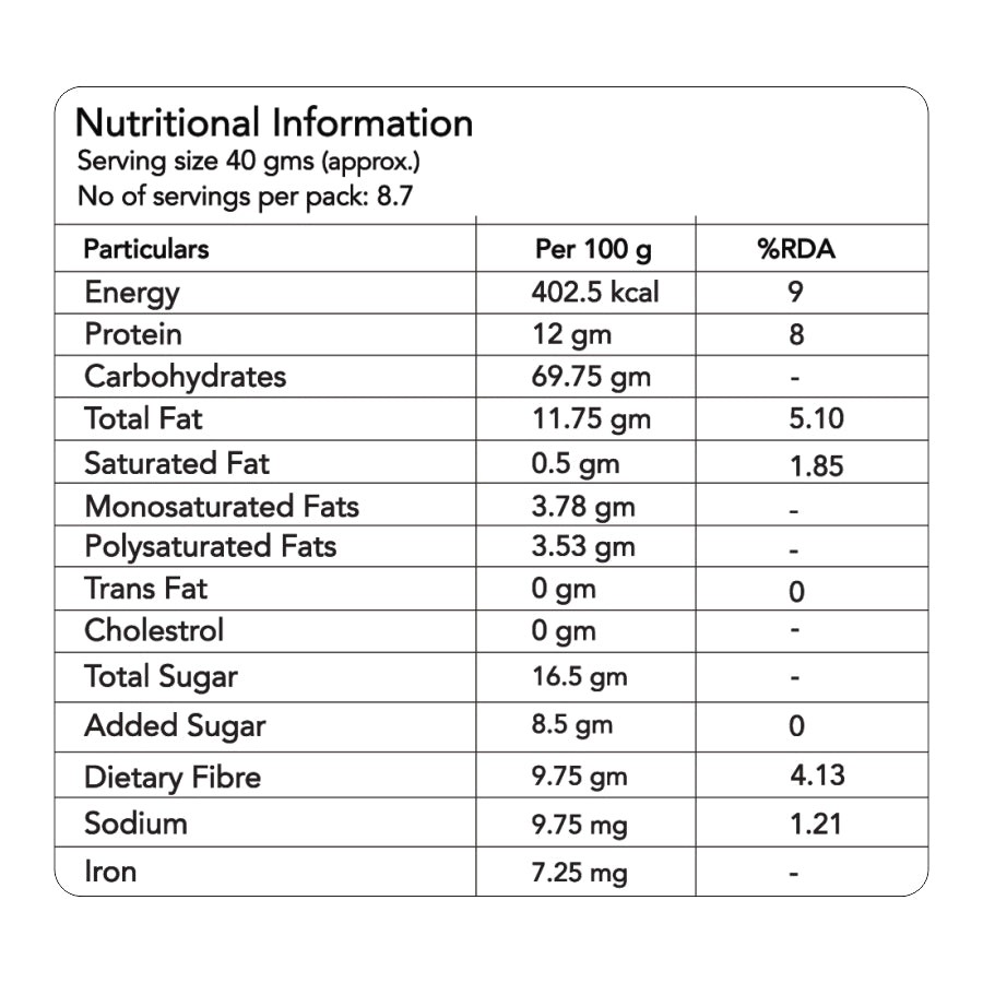 Belgian Dark Chocolate Millet Muesli 350 gms