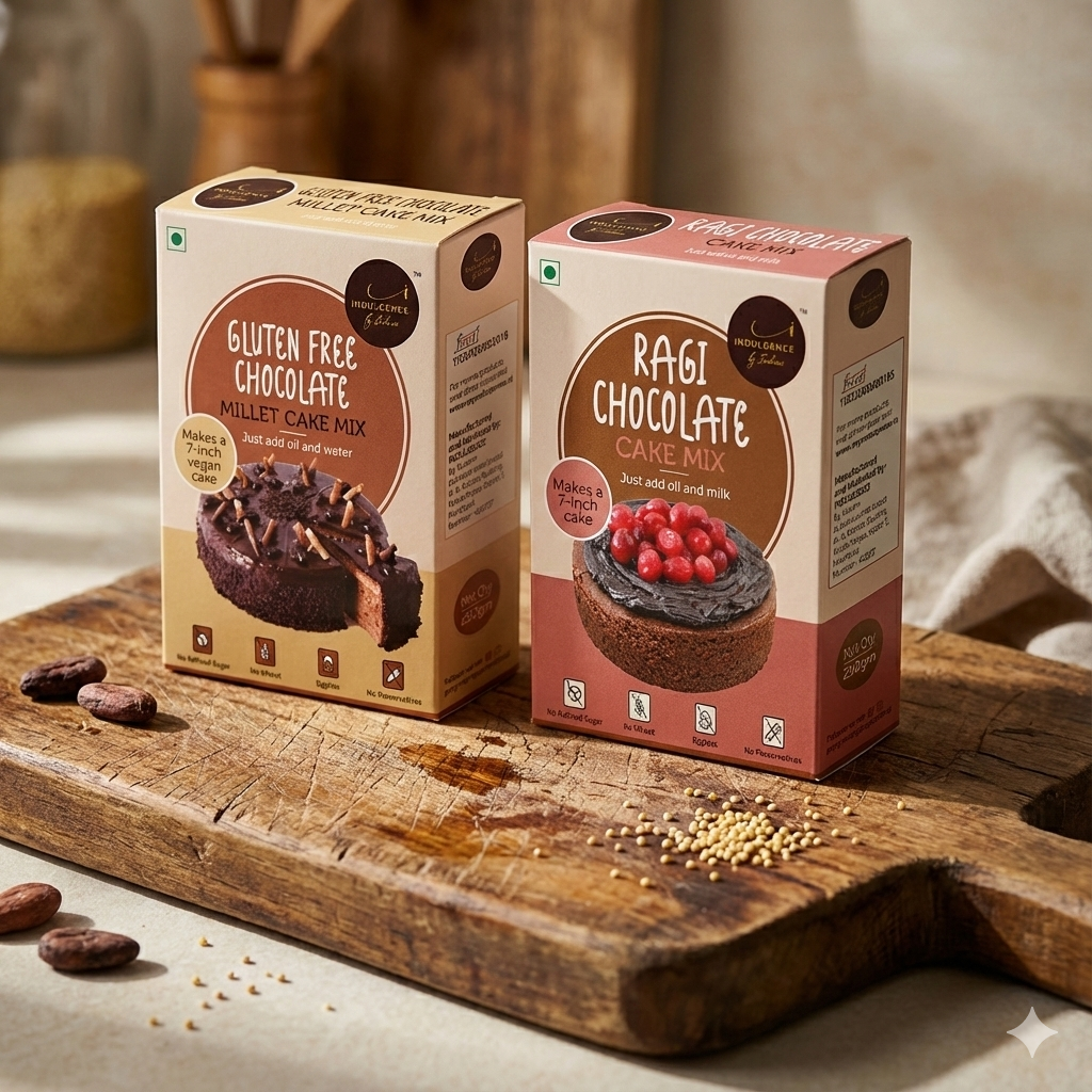 Ragi Chocolate Cake + Gluten Free Chocolate Millet Cake Mix