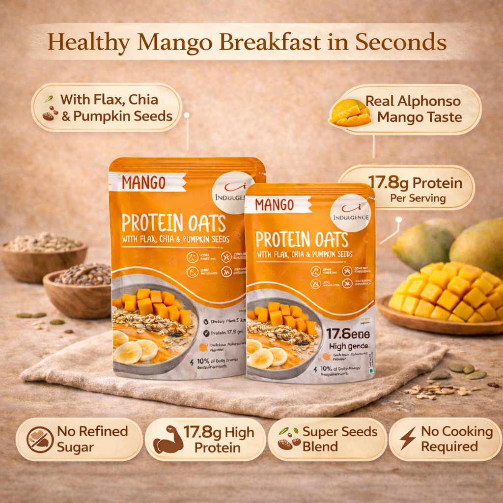 Mango Protein Oats with Superseeds | No Refined Sugar| No preservatives