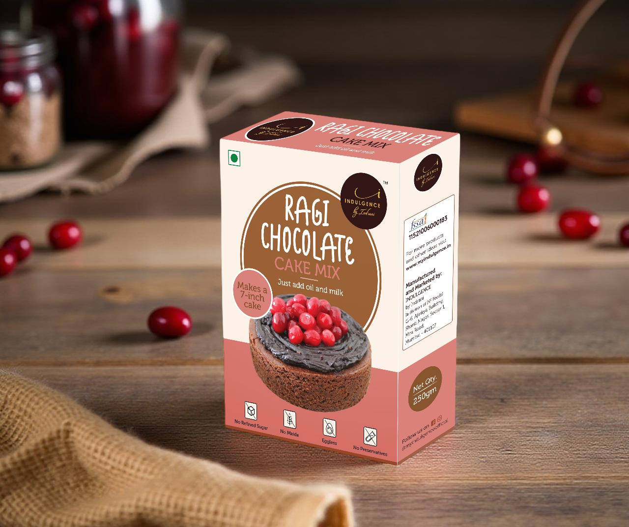 Ragi Chocolate Cake + Gluten Free Chocolate Millet Cake Mix