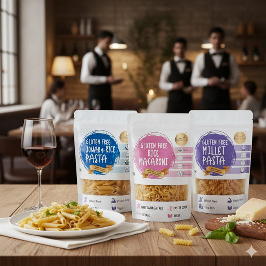 Gluten Free Pasta Treat 600 gms( Jowar & Rice Penne+ Rice Macaroni + Multimillet Fusilli)