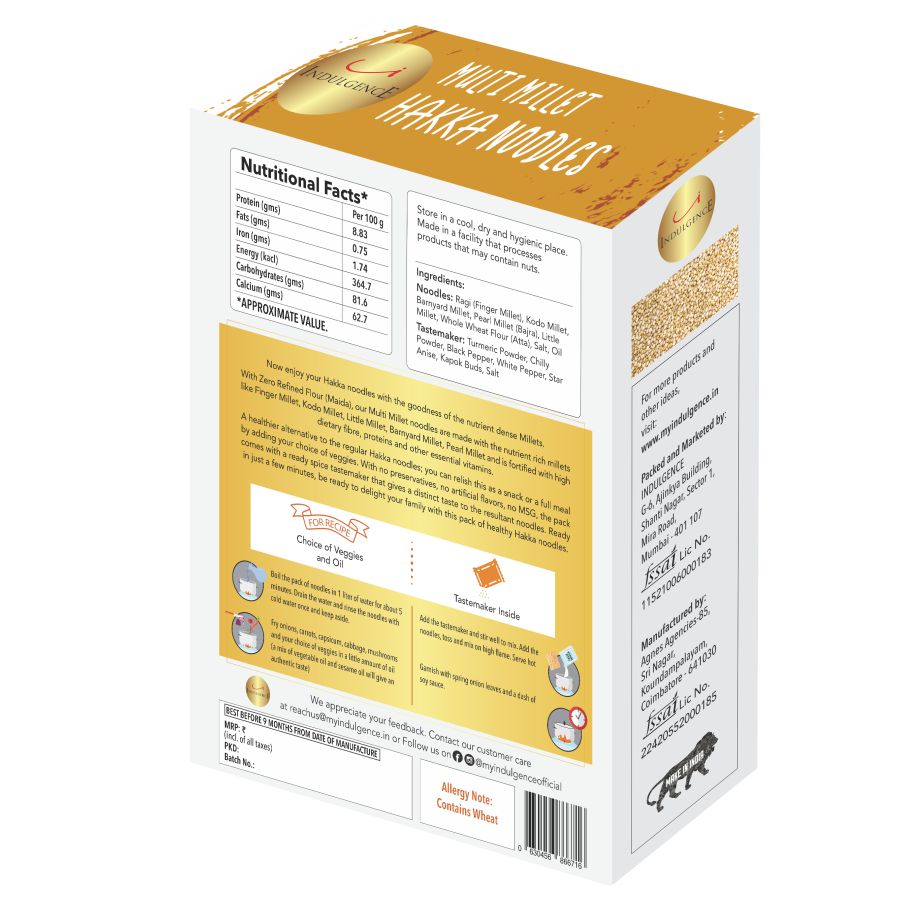 Wok to Pasta Celebration Pack- Millet Hakka Noodles & Pasta - High Fibre, High Protein,Zero Maida , Zero MSG, No Preservatives