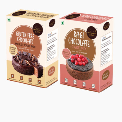 Ragi Chocolate Cake Gluten + Gluten Free Chocolate Millet Cake