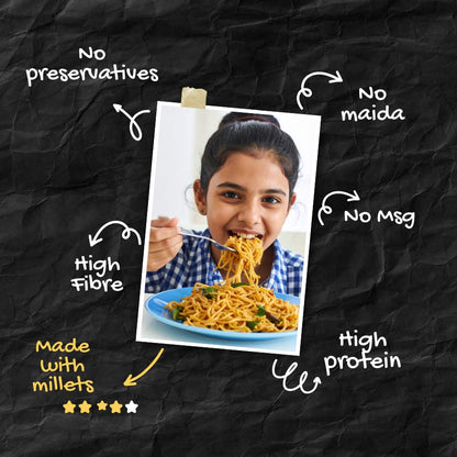 Wok to Pasta Celebration Pack- Millet Hakka Noodles & Pasta - High Fibre, High Protein,Zero Maida , Zero MSG, No Preservatives