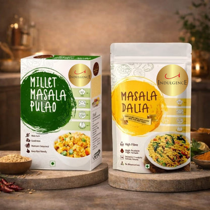 Millet Masala Pulao + Masala Dalia Mix Combo |High Fibre| No Preservatives |