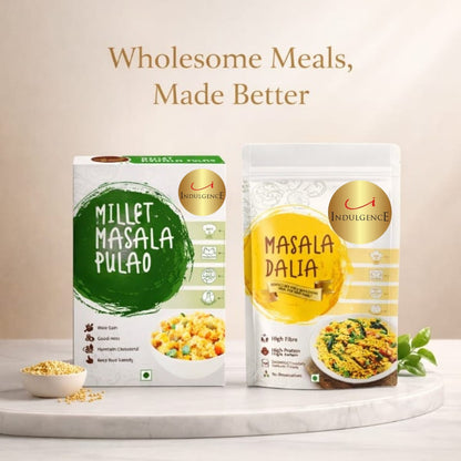 Millet Masala Pulao + Masala Dalia Mix Combo |High Fibre| No Preservatives |