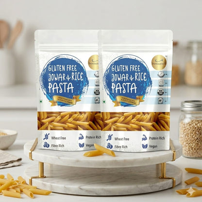 Gluten Free Jowar and Rice Penne Pasta |No Maida |No Wheat | High Fibre | Vegan