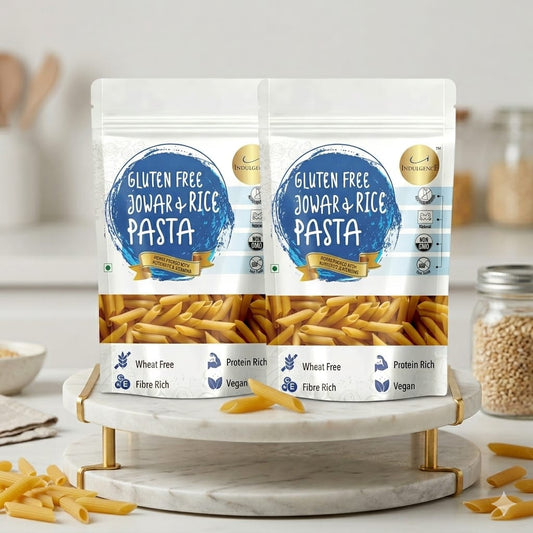 Gluten Free Jowar and Rice Penne Pasta- No Maida, No Wheat, High Fibre, Vegan