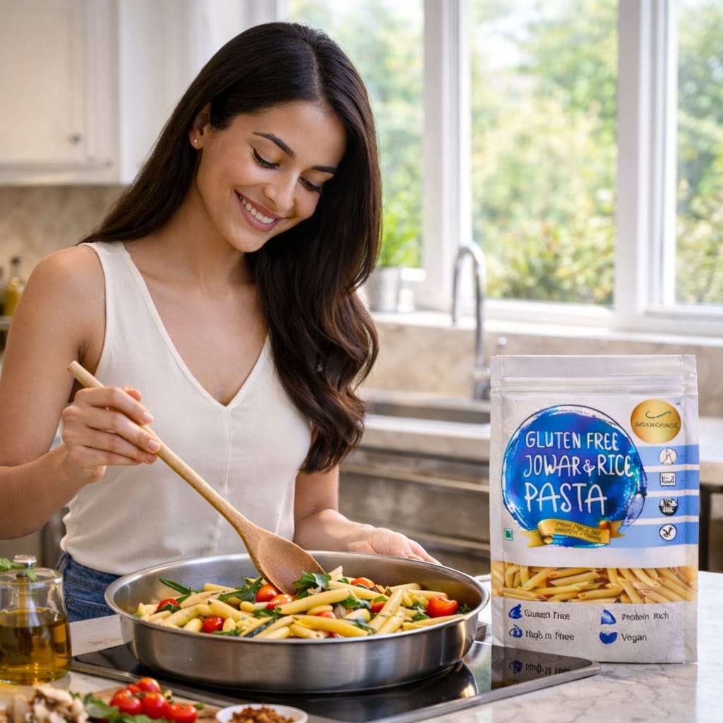 Gluten Free Jowar and Rice Penne Pasta |No Maida |No Wheat | High Fibre | Vegan