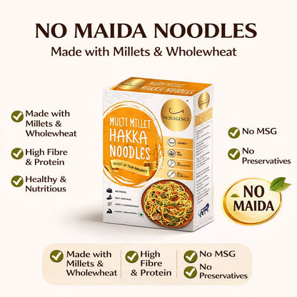 Zero Maida  Mini Meal | Multi Millet Hakka Noodles + Jowar & Rice Penne Pasta  + Double Chocochip Pancake Mix