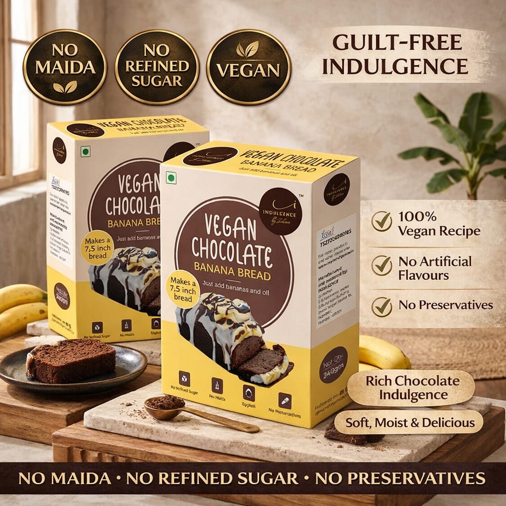 Vegan Chocolate Banana Bread Mix- No Refined Sugar, No Preservatives, Vegan