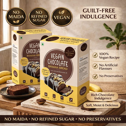 Vegan Chocolate Banana Bread Mix- No Refined Sugar, No Preservatives, Vegan