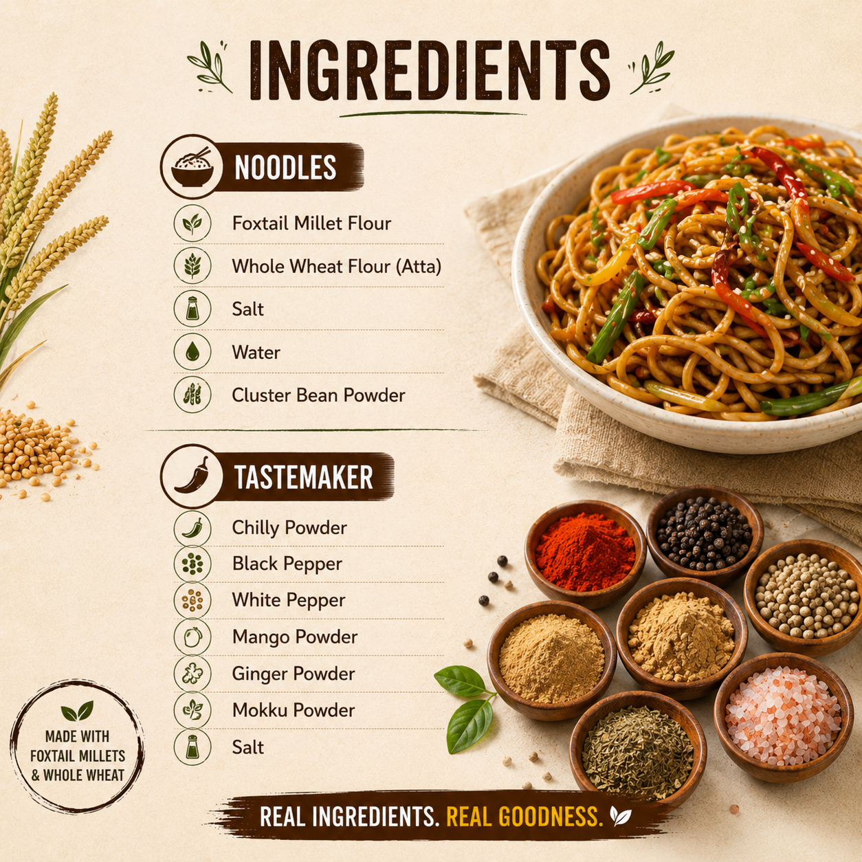 No Maida Foxtail Millet Hakka Noodles