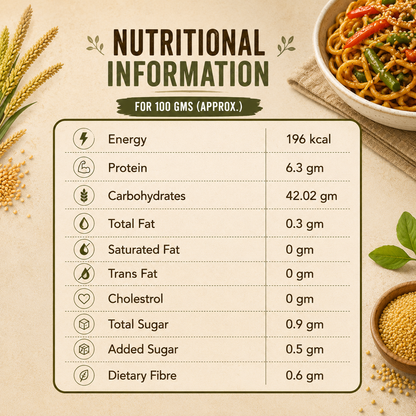 No Maida Foxtail Millet Hakka Noodles