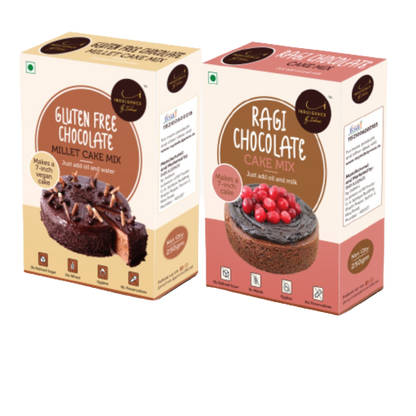 Ragi Chocolate Cake Gluten + Gluten Free Chocolate Millet Cake