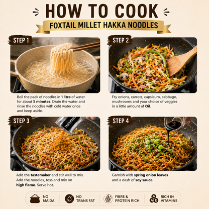 No Maida Foxtail Millet Hakka Noodles