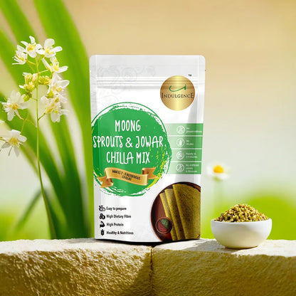 Moong Sprouts and Jowar Chila