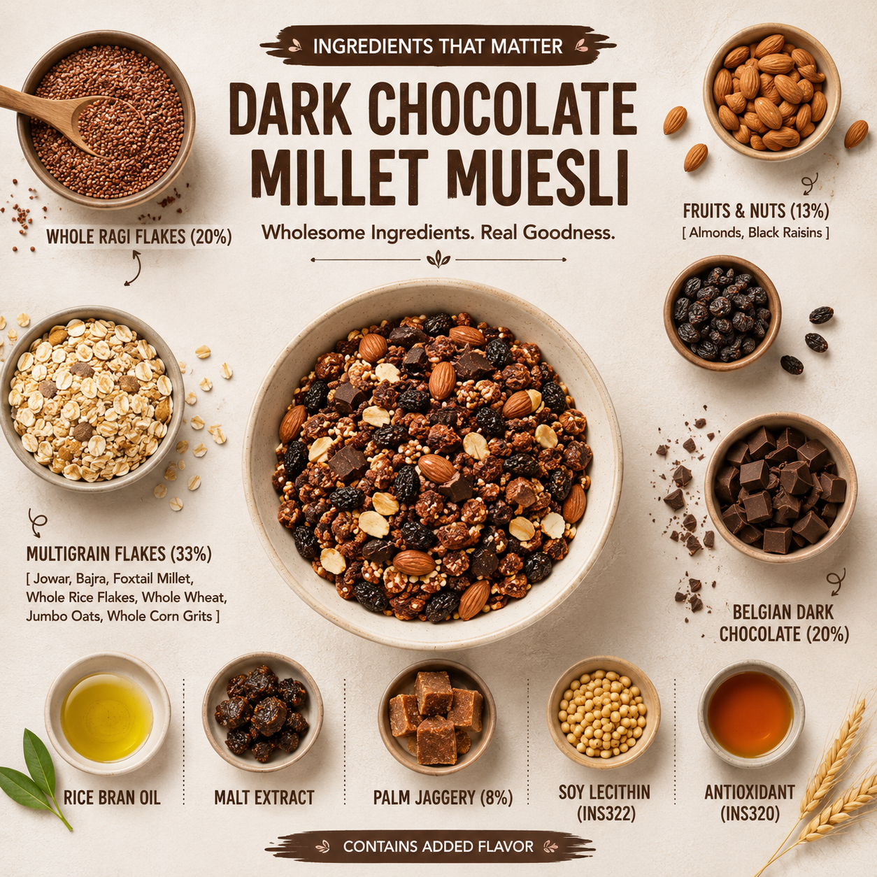 Belgian Dark Chocolate Millet Muesli