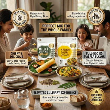 Healthy Breakfast Combo | Multi Millet Instant Dosa Mix + Masala Dalia Mix| No preservatives