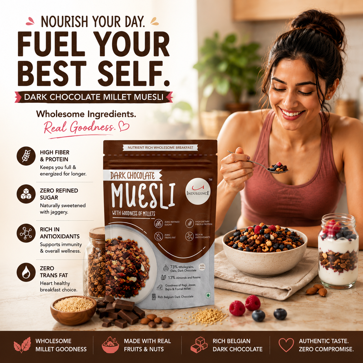 Belgian Dark Chocolate Millet Muesli