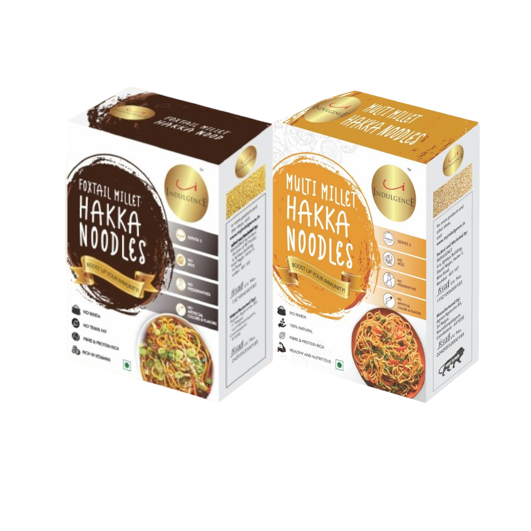 Foxtail Millet Hakka Noodles +Multimillet hakka noodles Pack of 2(400 Gms)