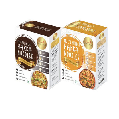 Foxtail Millet Hakka Noodles +Multimillet hakka noodles Pack of 2(400 Gms)