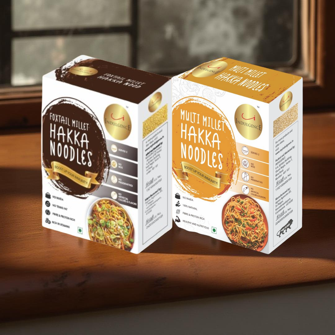 Foxtail Millet Hakka Noodles +Multimillet hakka noodles Pack of 2(400 Gms)