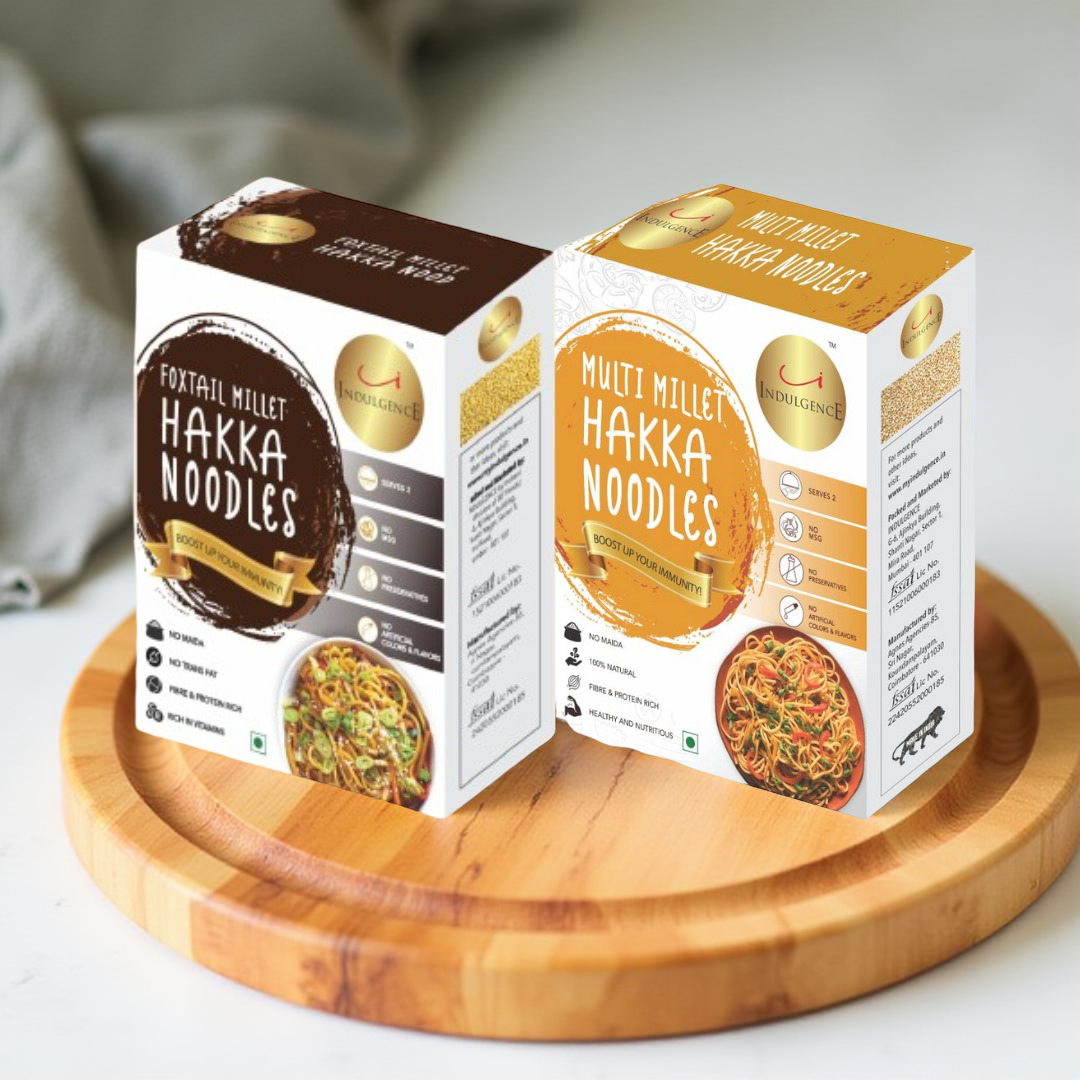 Foxtail Millet Hakka Noodles +Multimillet hakka noodles Pack of 2(400 Gms)