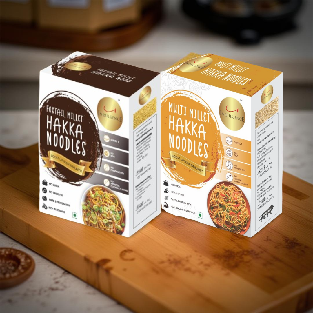 Foxtail Millet Hakka Noodles +Multimillet hakka noodles Pack of 2(400 Gms)