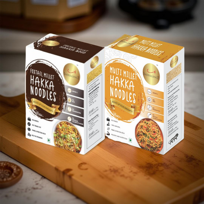 Foxtail Millet Hakka Noodles +Multimillet hakka noodles Pack of 2(400 Gms)