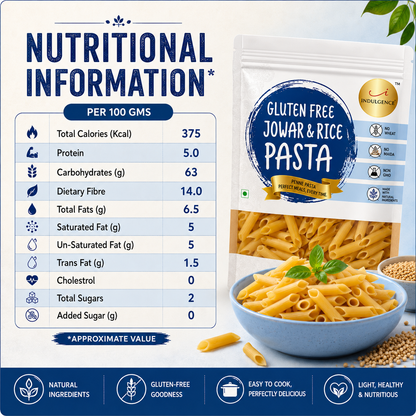 Gluten Free Jowar and Rice Penne Pasta