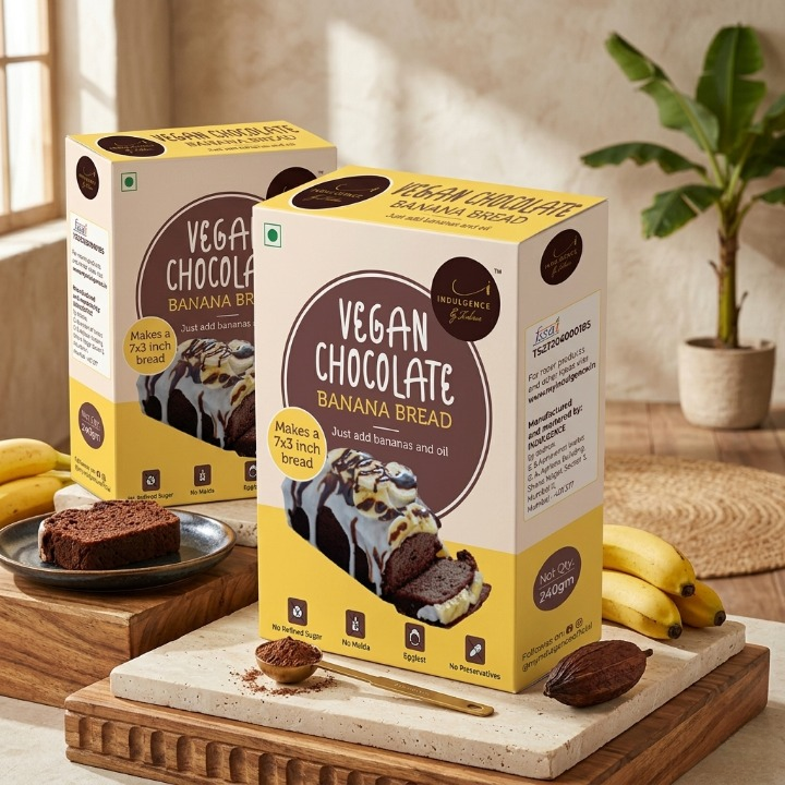 Vegan Chocolate Banana Bread Mix- No Refined Sugar, No Preservatives, Vegan