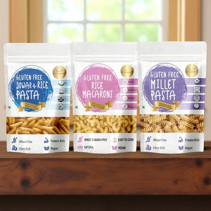 Wok to Pasta Celebration Pack- Millet Hakka Noodles & Pasta - High Fibre, High Protein,Zero Maida , Zero MSG, No Preservatives